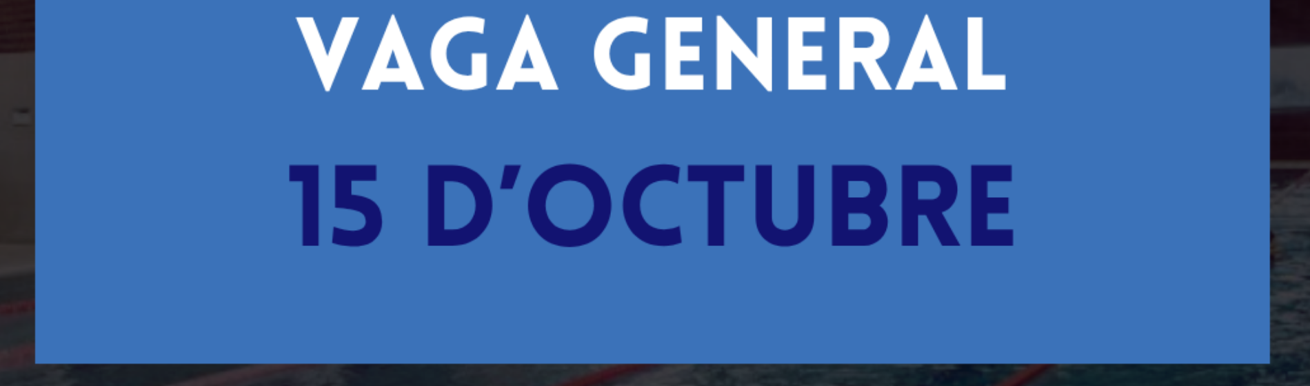 15 D’OCTUBRE: VAGA GENERAL