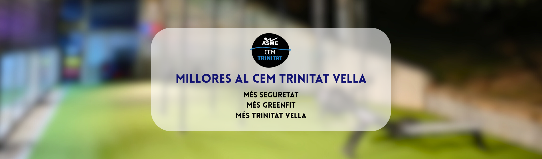 Millores al CEM Trinitat Vella: més seguretat i més llum per gaudir de la zona GREENFIT