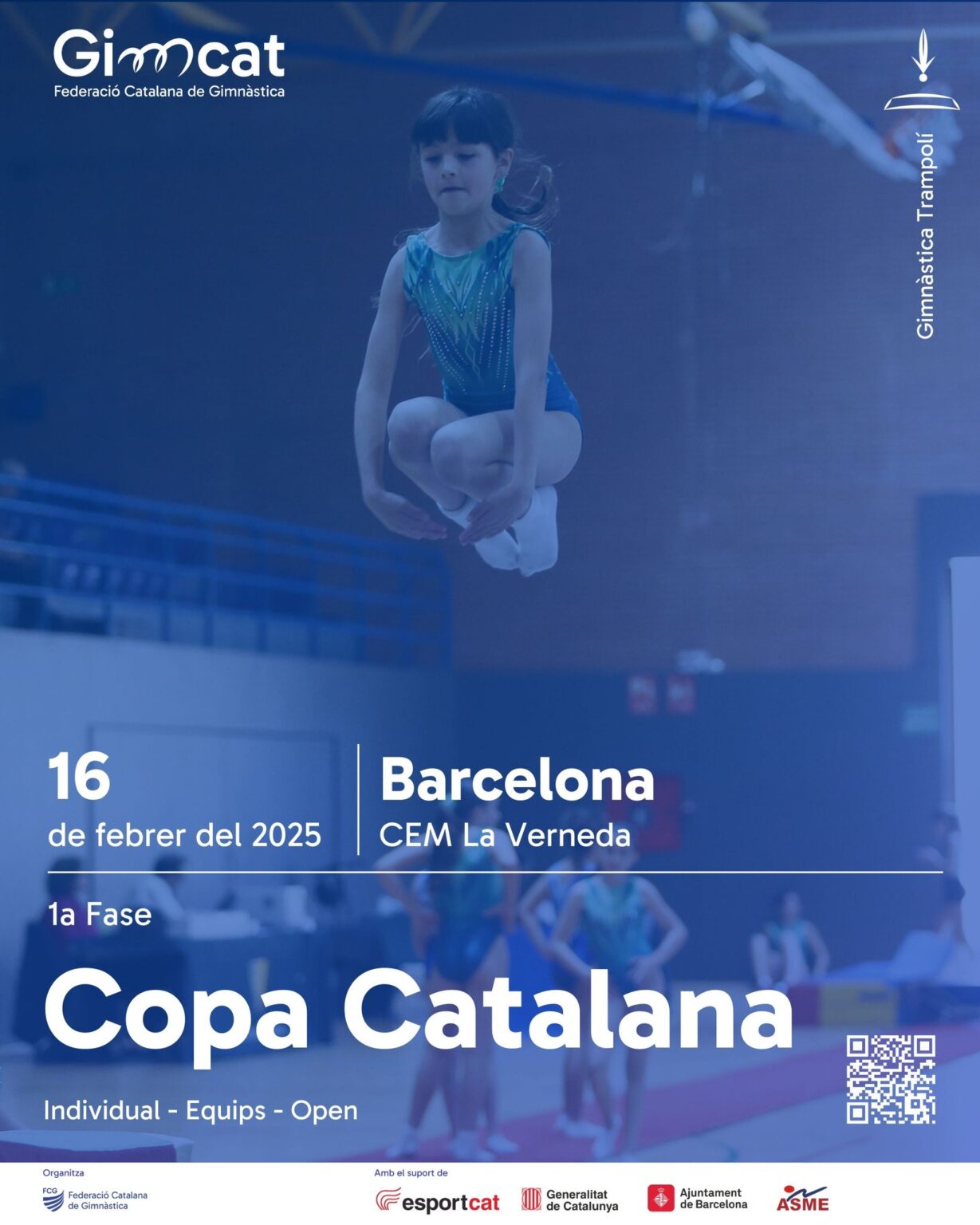 El CEM La Verneda amfitrió de la 1a fase de la Copa Catalana de Trampolí
