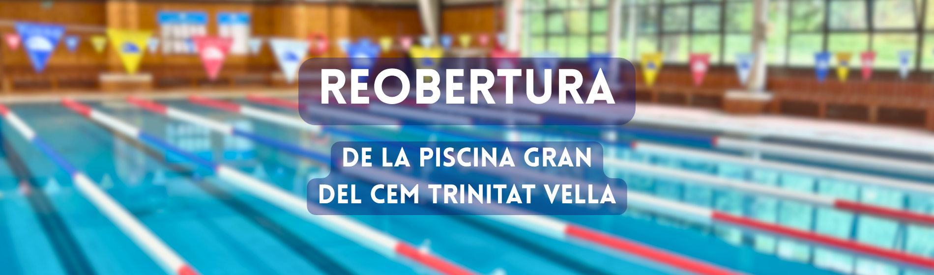 La piscina gran del CEM Trinitat Vella reobre renovada després de les obres de millora